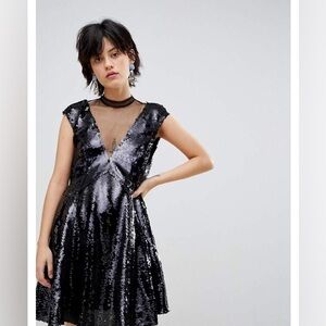 Dance Til Dawn Sequin Dress in Black